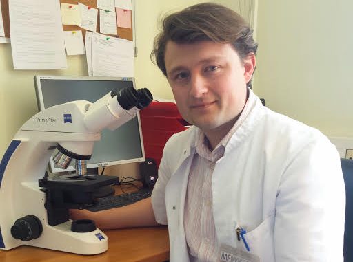 Dr. Nikola Bijelic, the lead author of the study on Localization of trefoil factor family peptide 3 in epithelial tissues Dr Nikola Bijedic, the lead author of the study on localization of trefoil factor family peptide 3 in epithelial tissues