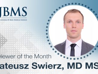 The Reviewer of the Month for September 2020: Dr. Mateusz Swierz