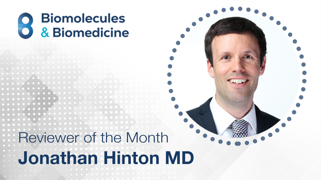 The Reviewer of the Month: Jonathan Hinton, MD